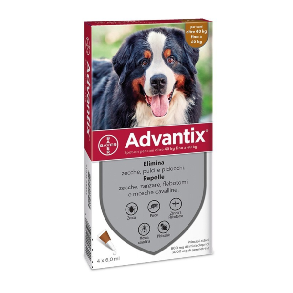 ADVANTIX® SPOT ON ZA PSE 40-60KG (IMIDAKLOPRID, PERMETRIN) PIPETA 1X6ML