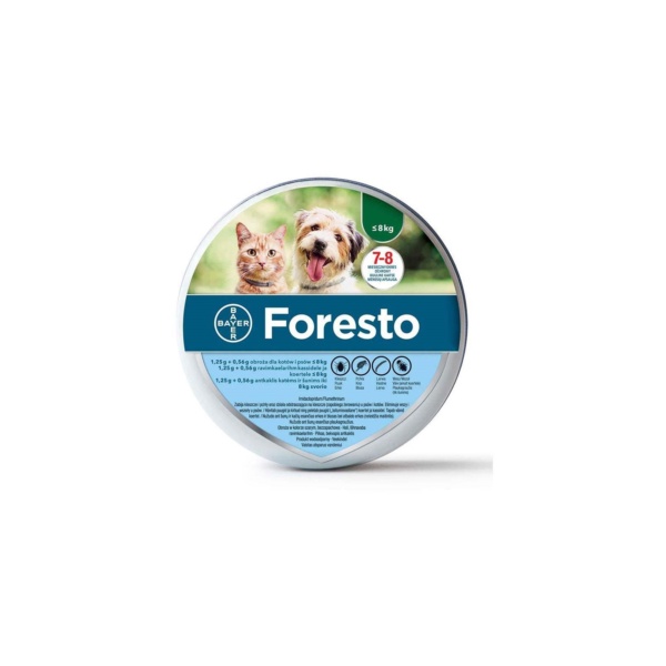 FORESTO® (Bayer) Ogrlica za mačke i pse, protiv buva i krpelja 1-8kg, 38cm