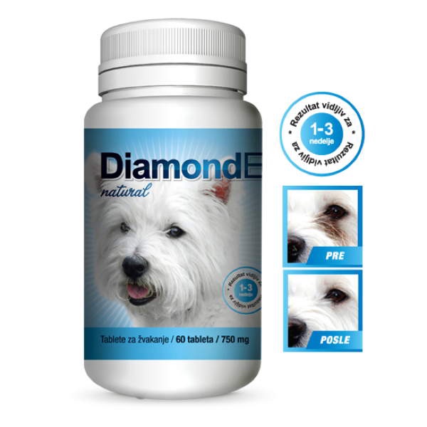 Diamond Eyes – protiv suznih mrlja i za izbeljivanje dlake kod pasa 60 tableta